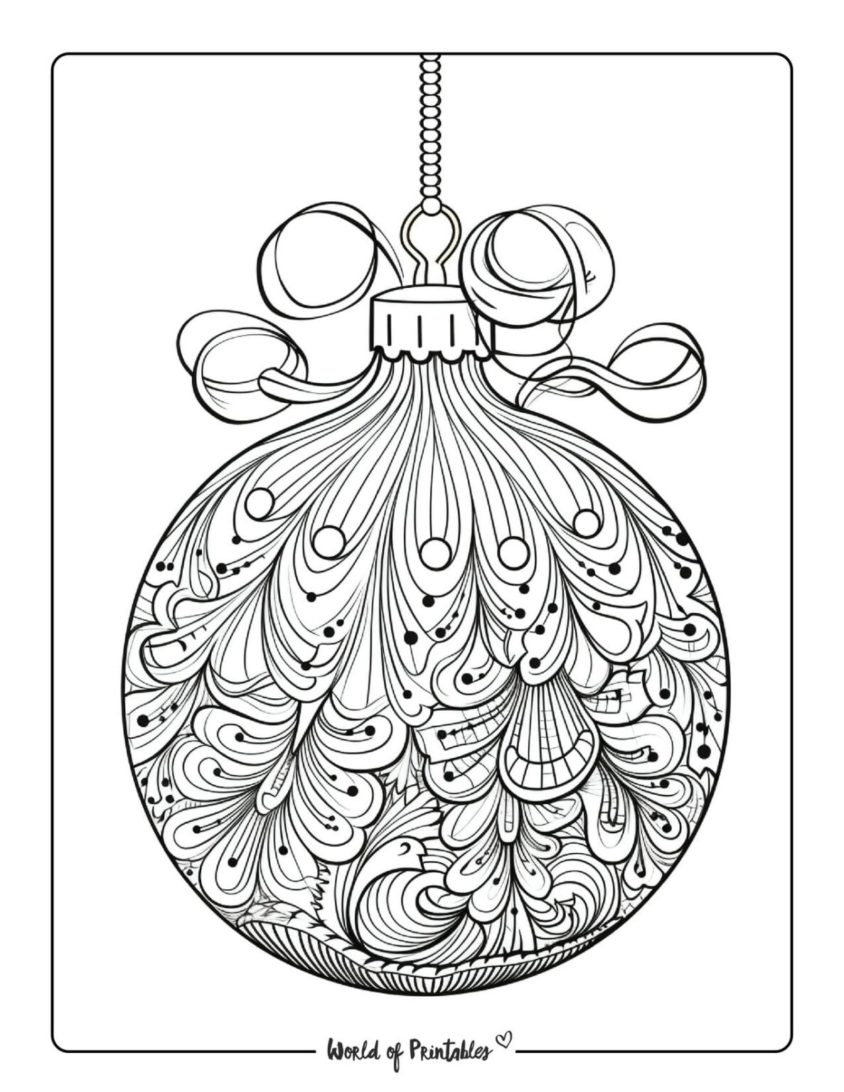 Ornament Coloring Pages World of Printables