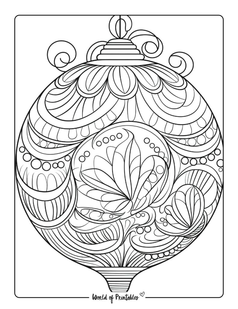 Ornament Coloring Pages - World of Printables