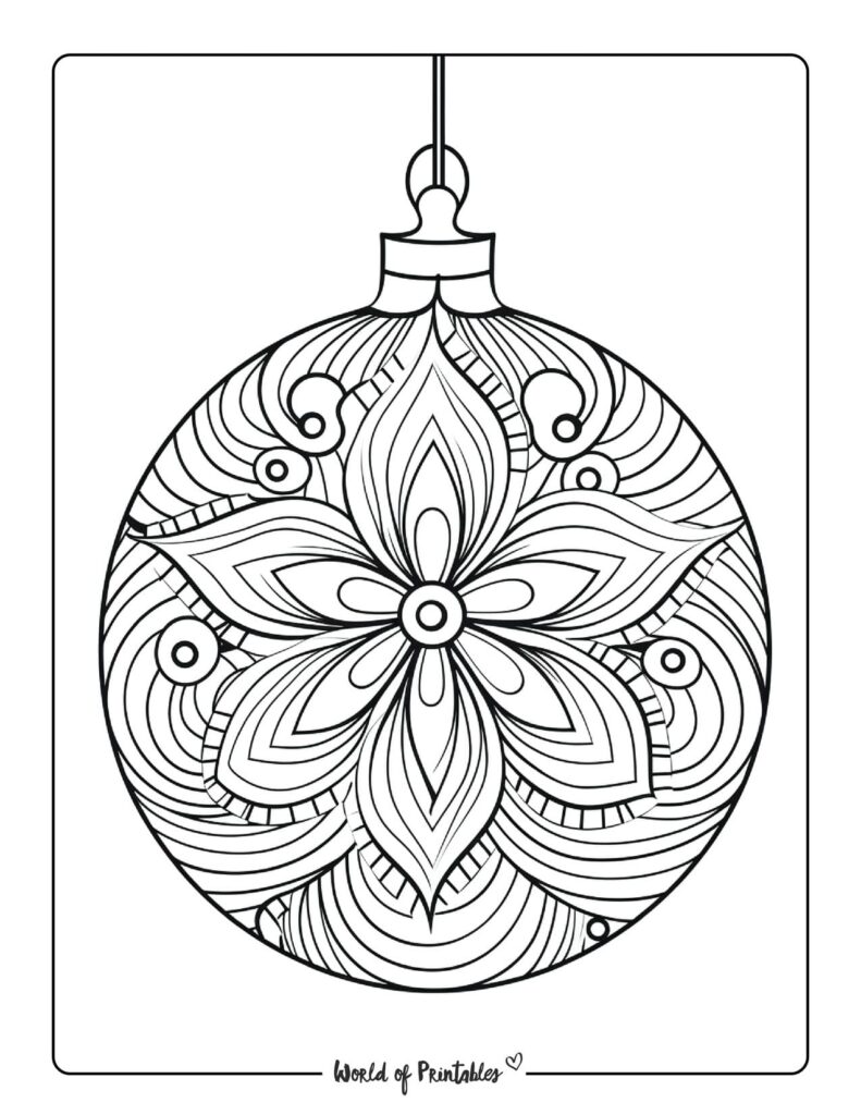 Ornament Coloring Pages - World of Printables