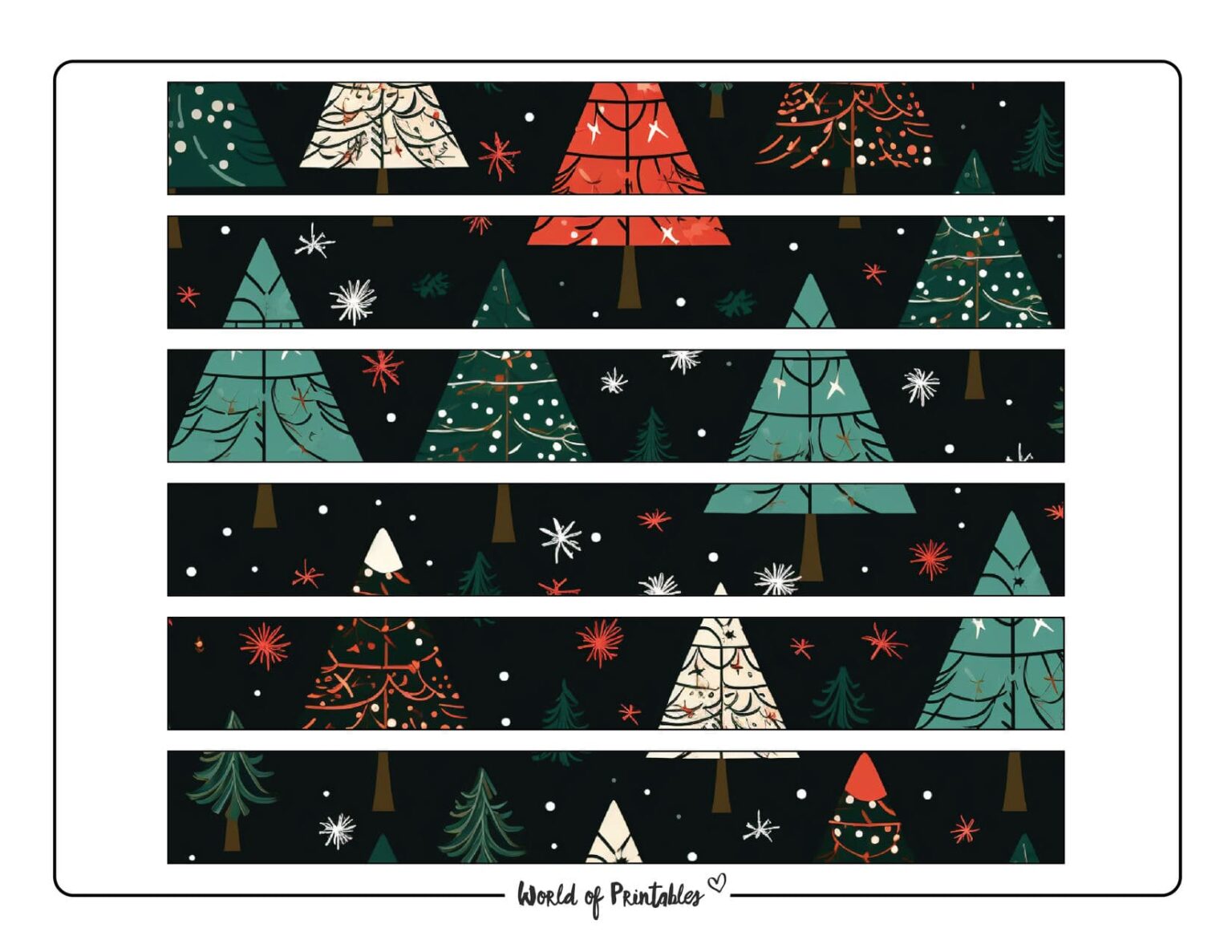 Printable Christmas Paper Chain - Paper Chain Christmas Decorations 1536x1187 