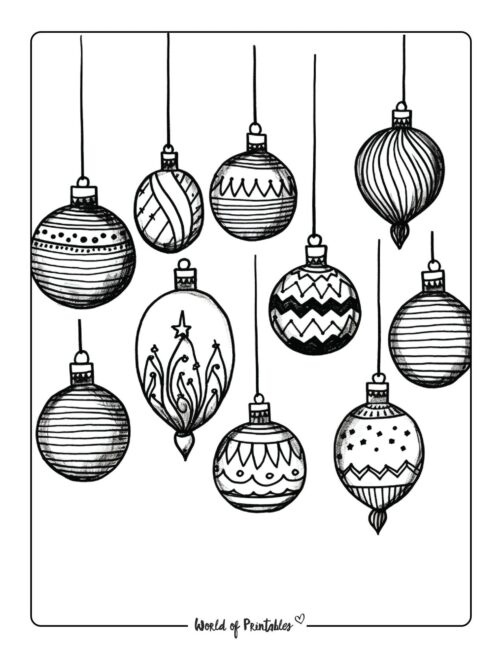 Printable Ornaments to Color