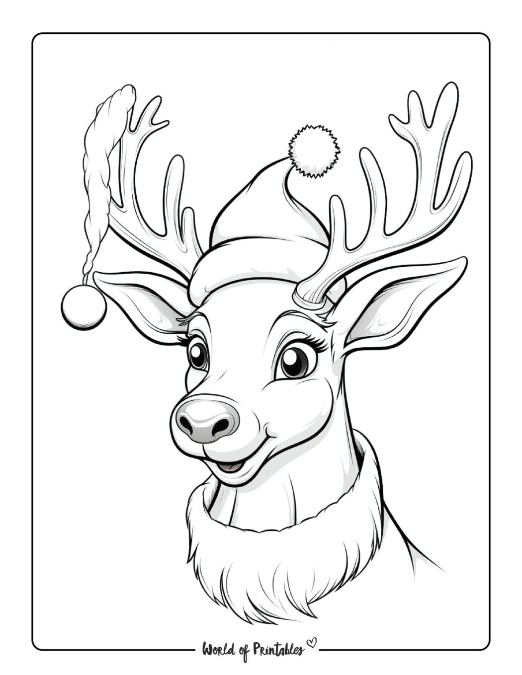 Reindeer Coloring Pages - World of Printables