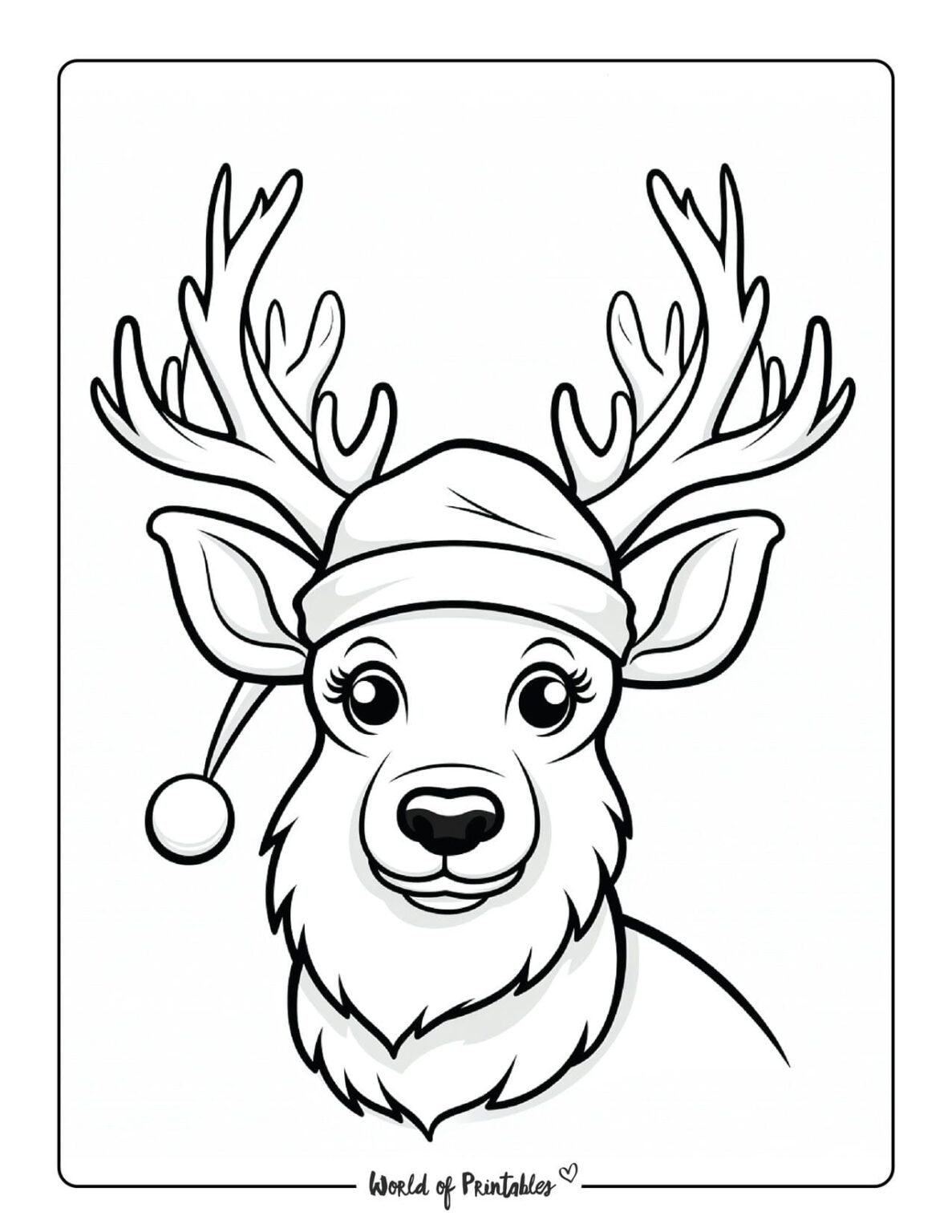 Reindeer Coloring Pages World of Printables