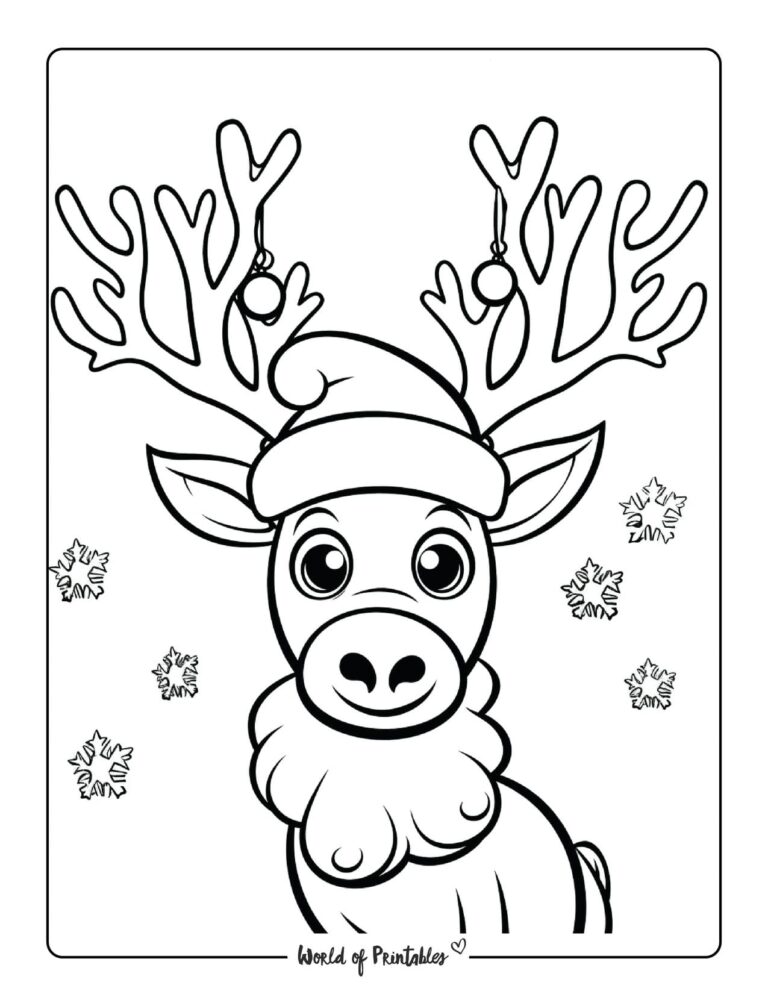 Reindeer Coloring Pages - World of Printables