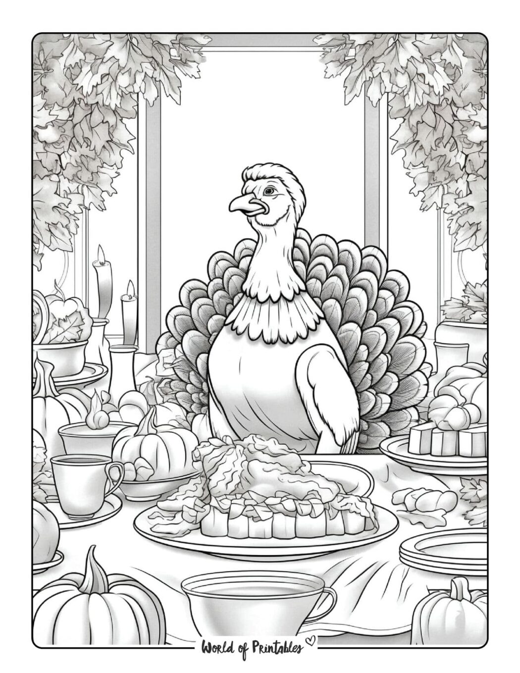 150 Best Free Thanksgiving Coloring Pages - World of Printables