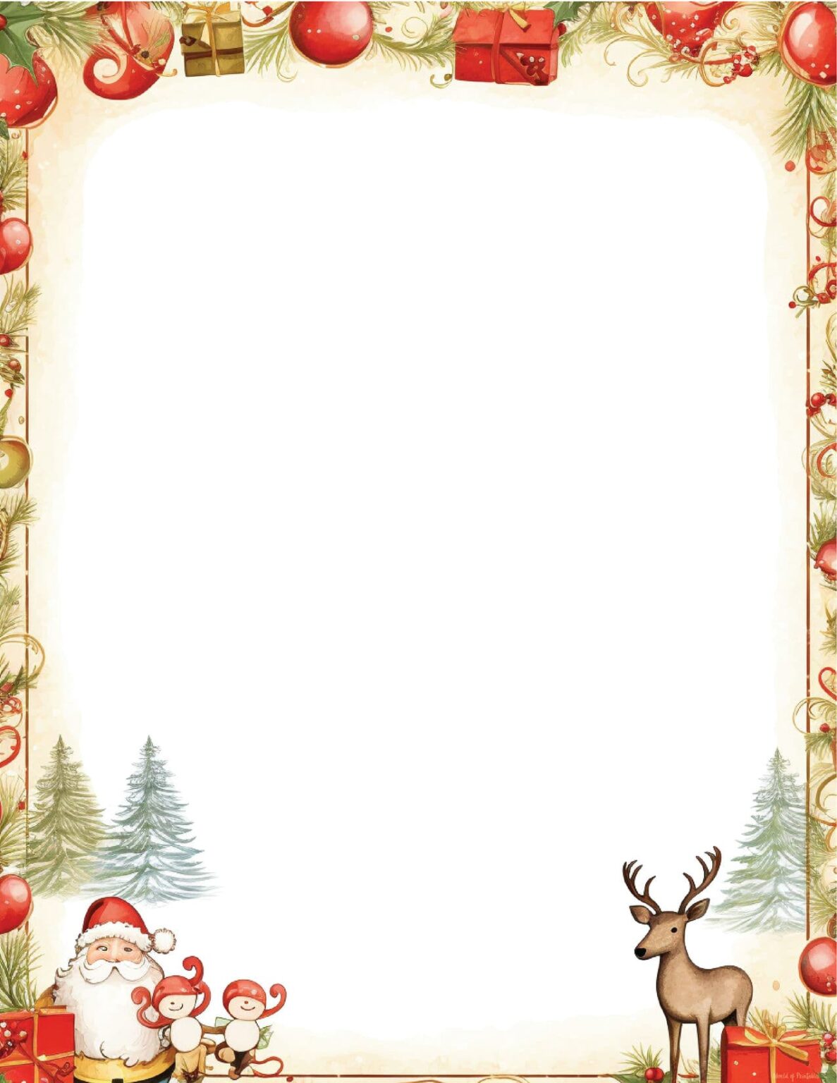 300 Free Christmas Borders - World of Printables