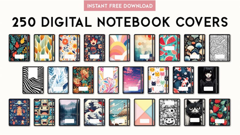 free goodnotes notebook covers