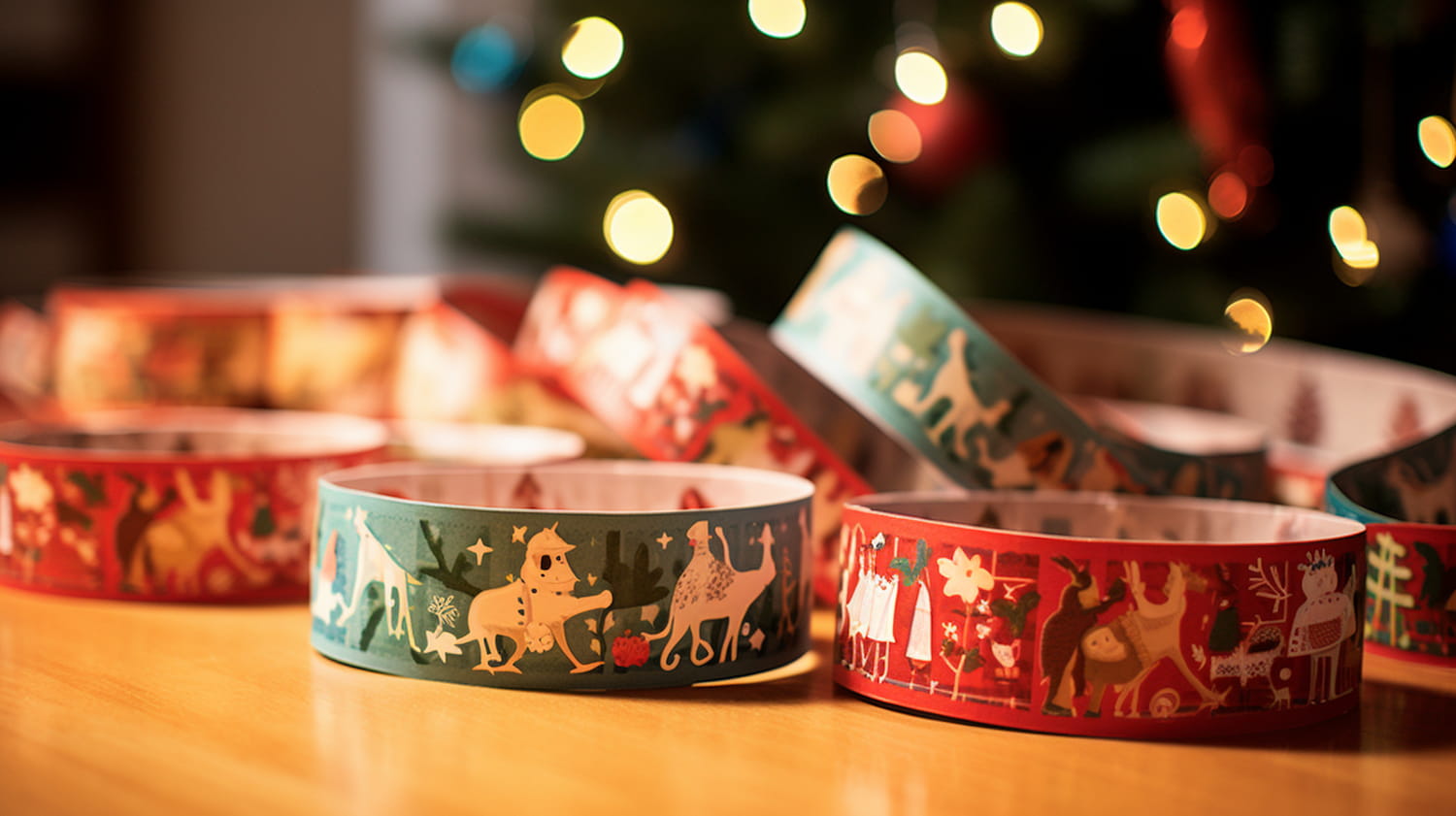 Printable Christmas Paper Chain - Paper Chains Xmas 1