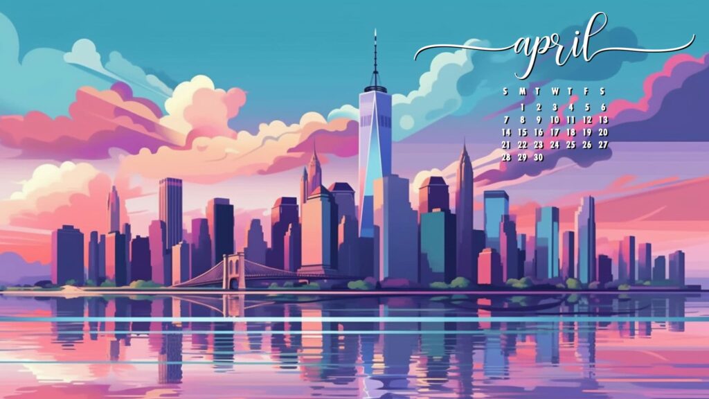 April Desktop Wallpaper City