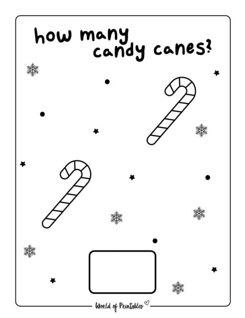 Candy Cane Worksheets Preschool