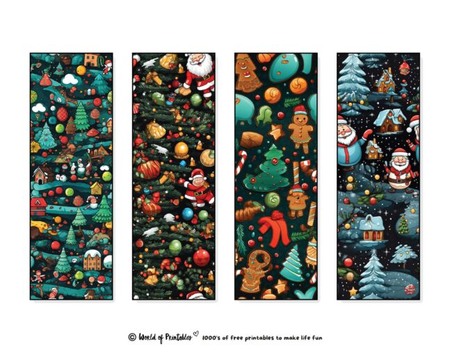 Christmas Bookmarks background pattern