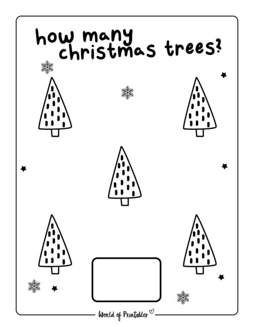 Christmas Counting Worksheets Preschool