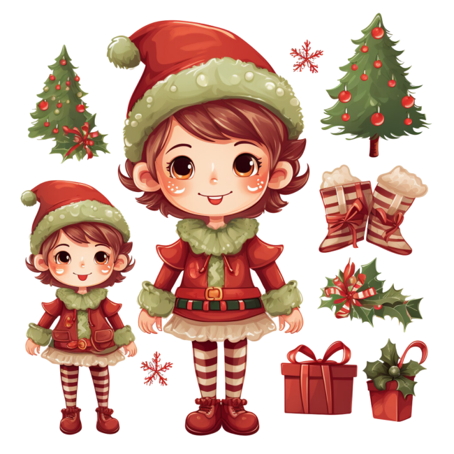 Christmas Elf Clipart 12
