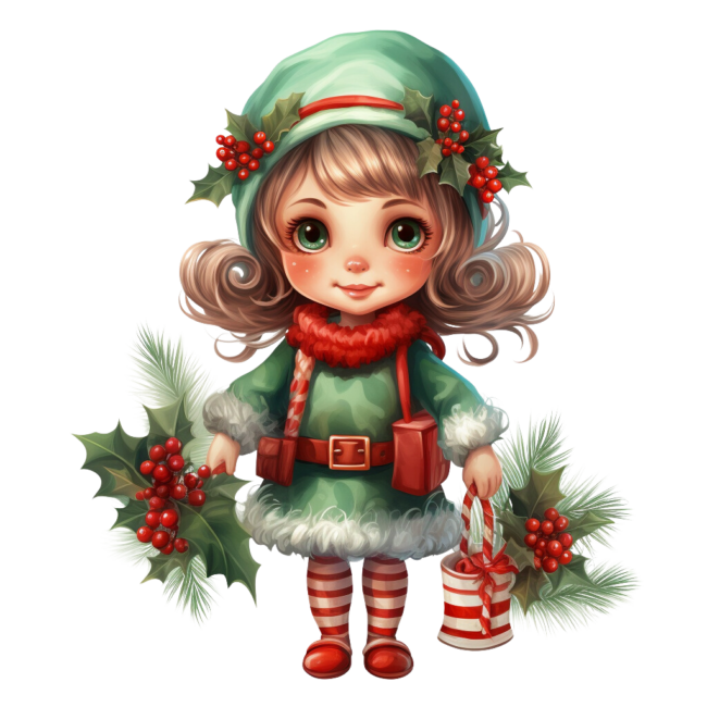 Christmas Elf Clipart 24