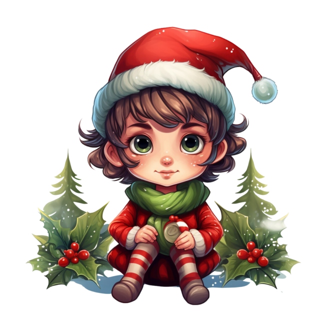 Christmas Elf Clipart 3