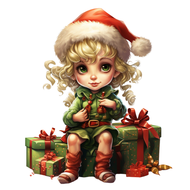 Christmas Elf Clipart 43