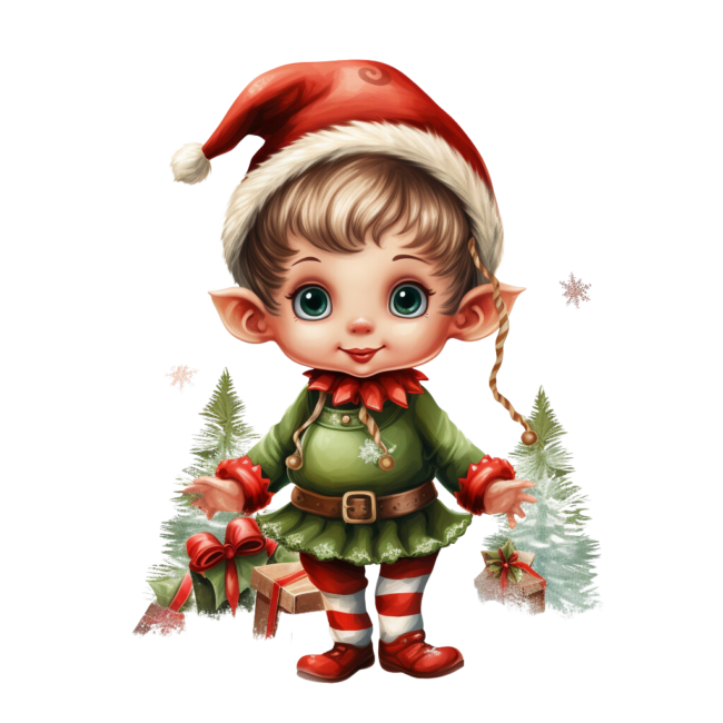 Christmas Elf Clipart 50