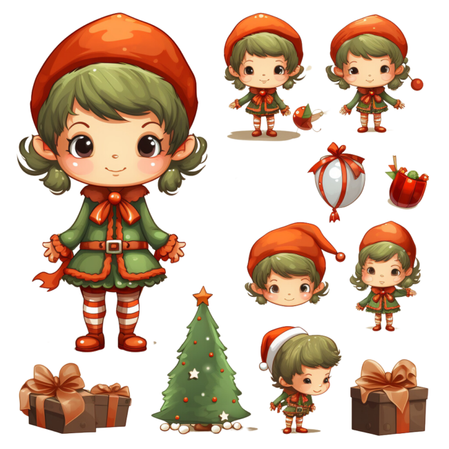 Christmas Elf Clipart 62
