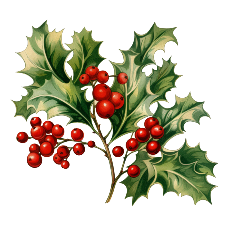 Christmas Holly Clipart - World of Printables