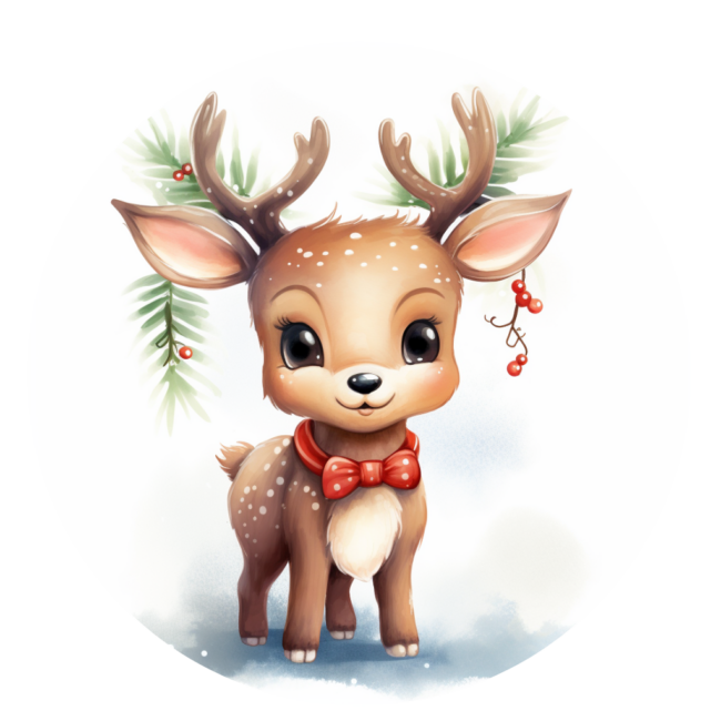 Christmas Reindeer Clipart 23