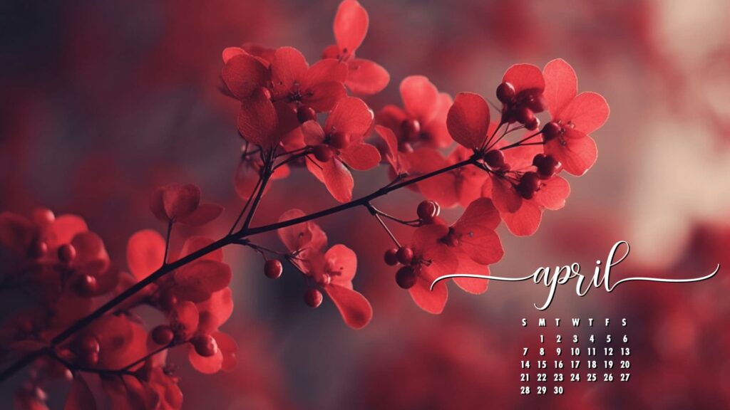 Floral April Background Wallpaper