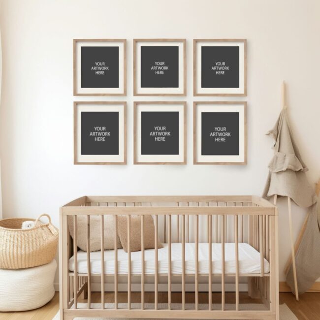 Six Frame Mockup in nursery
