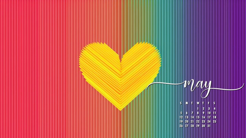 Heart May Background Wallpaper