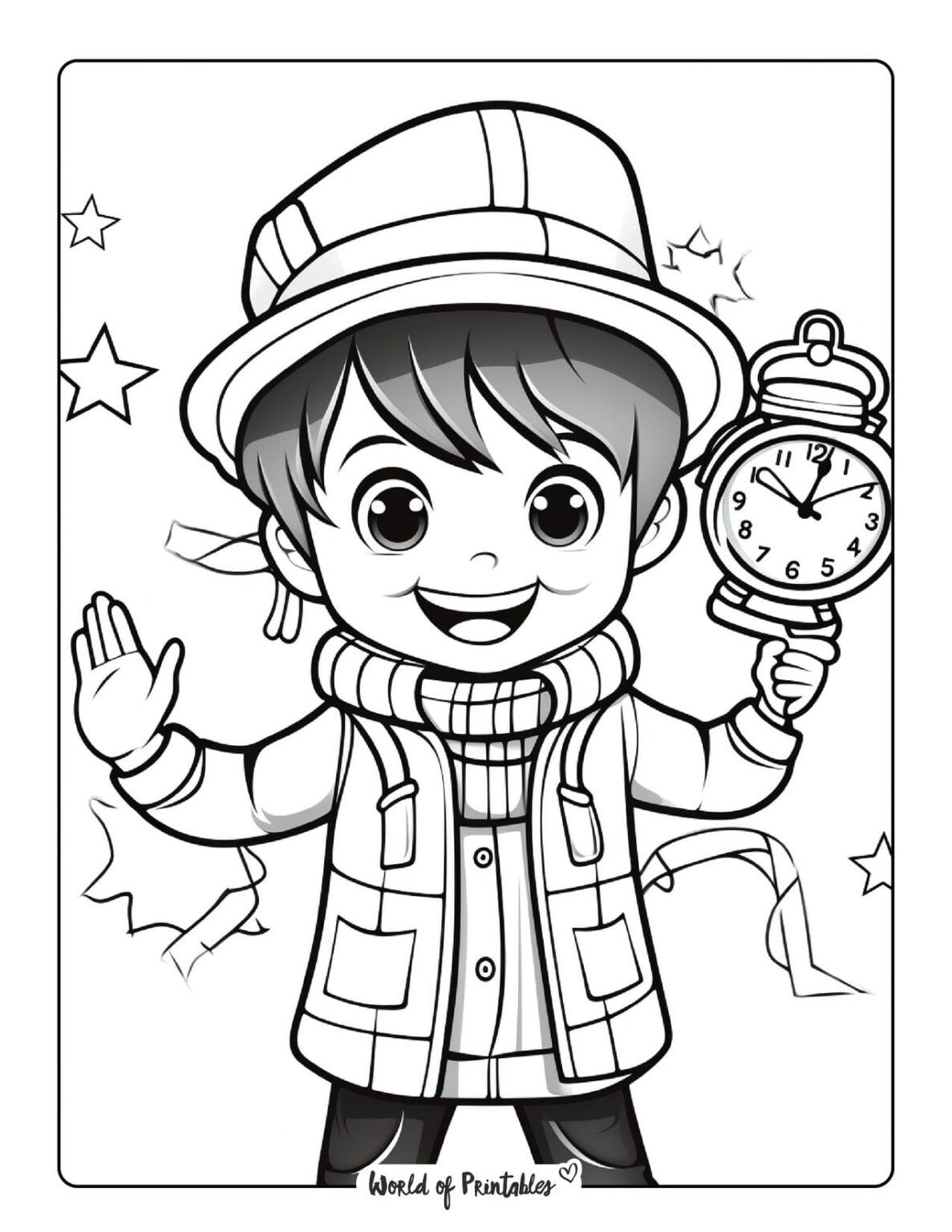 New Year Coloring Sheets - World of Printables