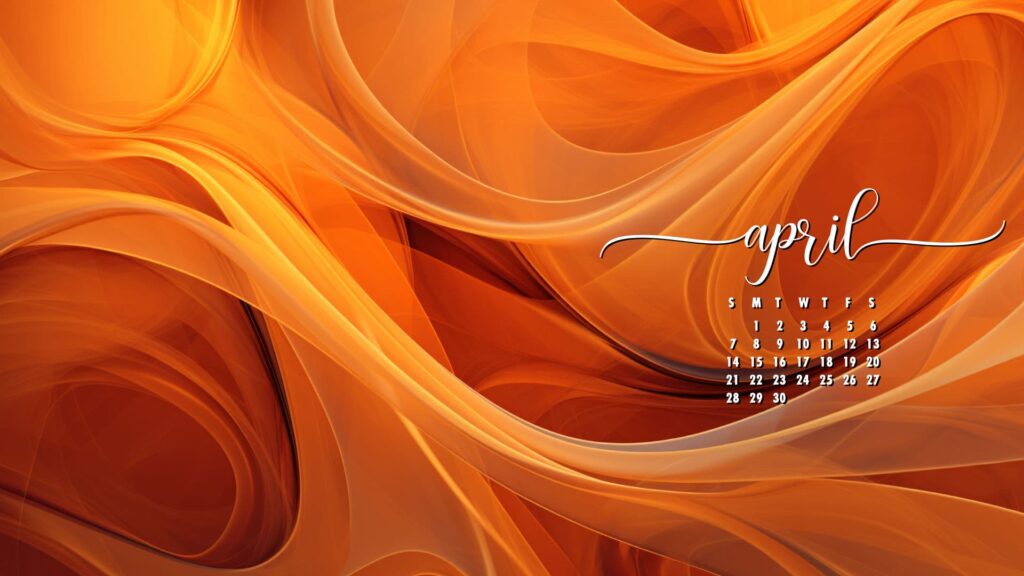 Orange April Background Wallpaper