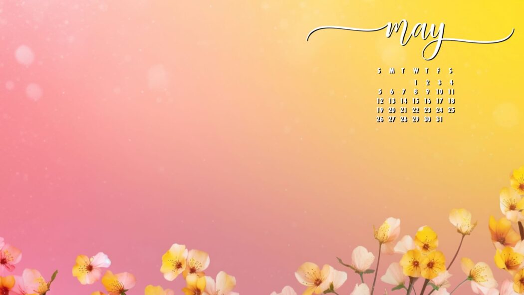 Free May 2024 Calendar Wallpaper