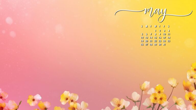 Free May 2024 Calendar Wallpaper