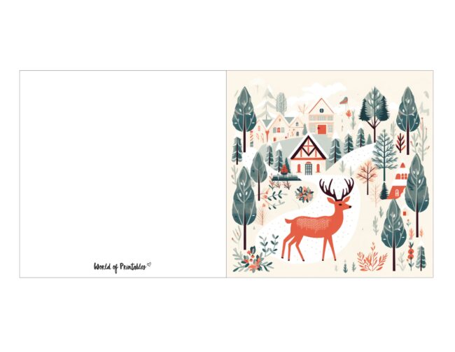 free printable christmas cards Norweigan design