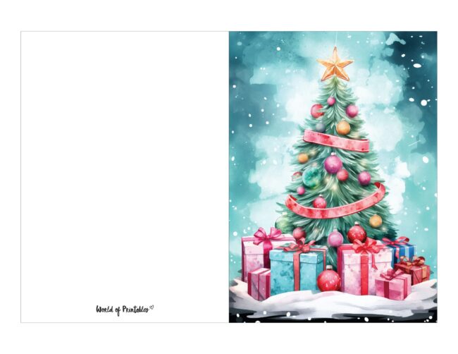 free printable christmas cards charming christmas tree