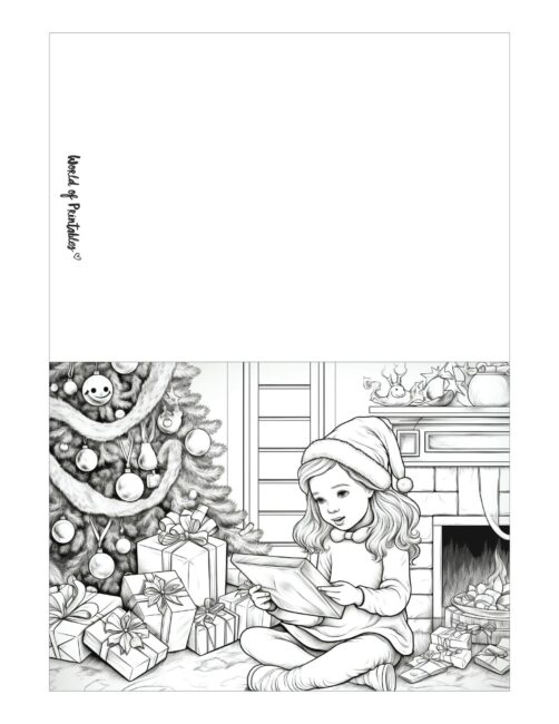 free printable christmas cards coloring card