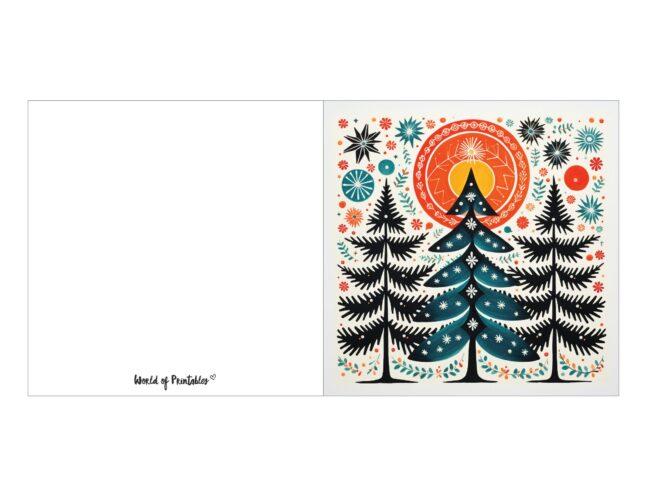 free printable christmas cards contemporary christmas trees