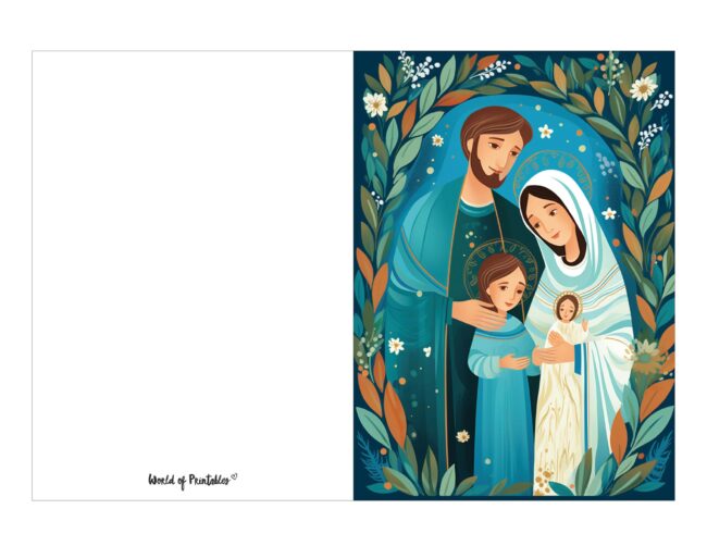 free printable christmas cards cute family