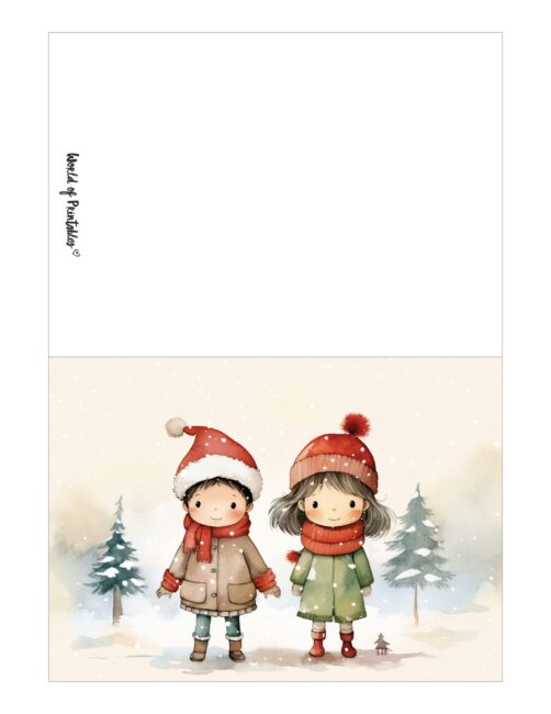free printable christmas cards cute kids
