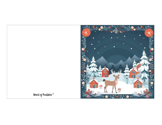 free printable christmas cards festive design