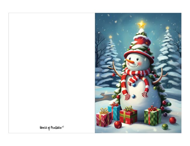 free printable christmas cards fun and festive snowman