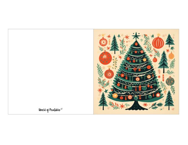 free printable christmas cards illustrative christmas tree