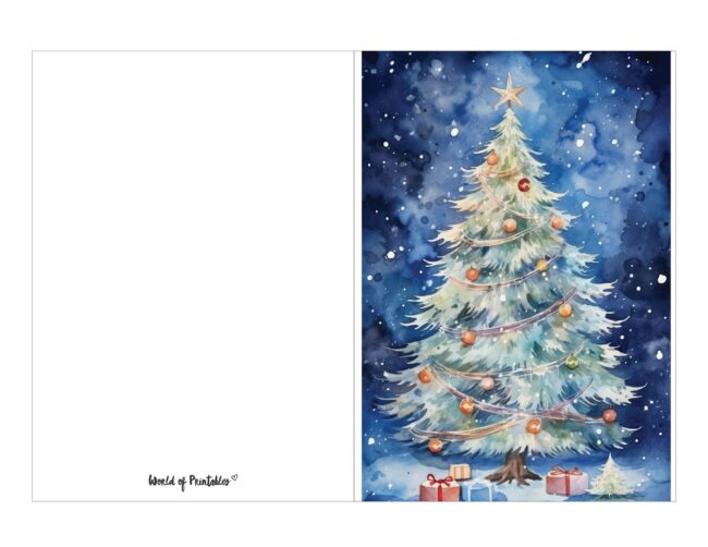 free printable christmas cards jolly christmas tree