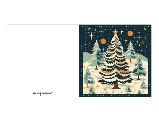 free printable christmas cards minimal style