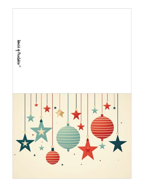 free printable christmas cards ornaments and stars