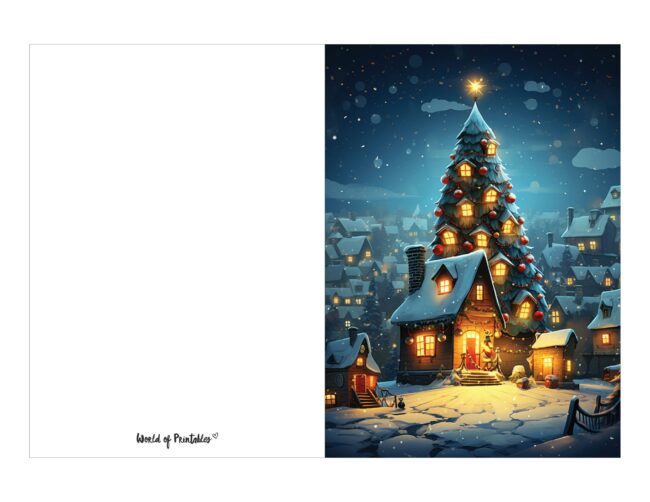 free printable christmas cards peaceful winter scene
