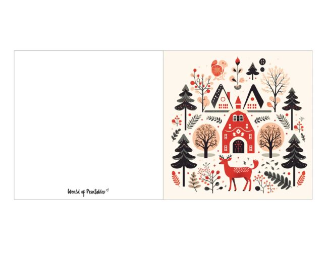 free printable christmas cards scandinavian style