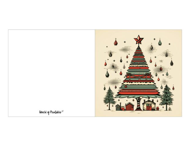 free printable christmas cards simple design