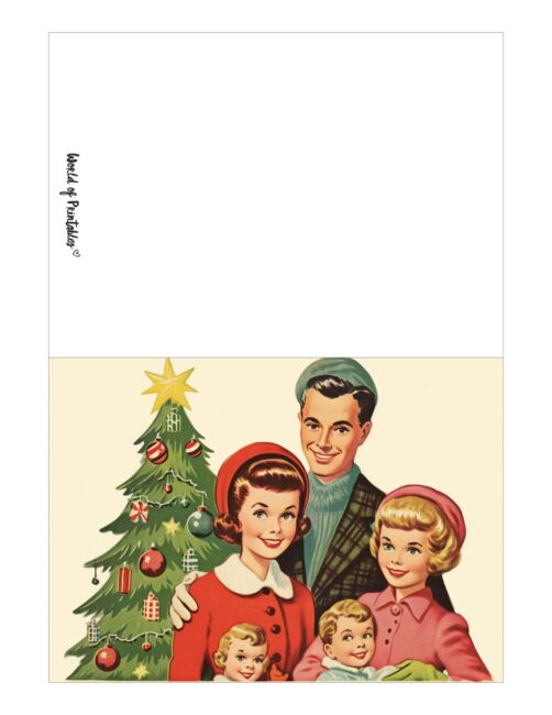 free printable christmas cards traditional family