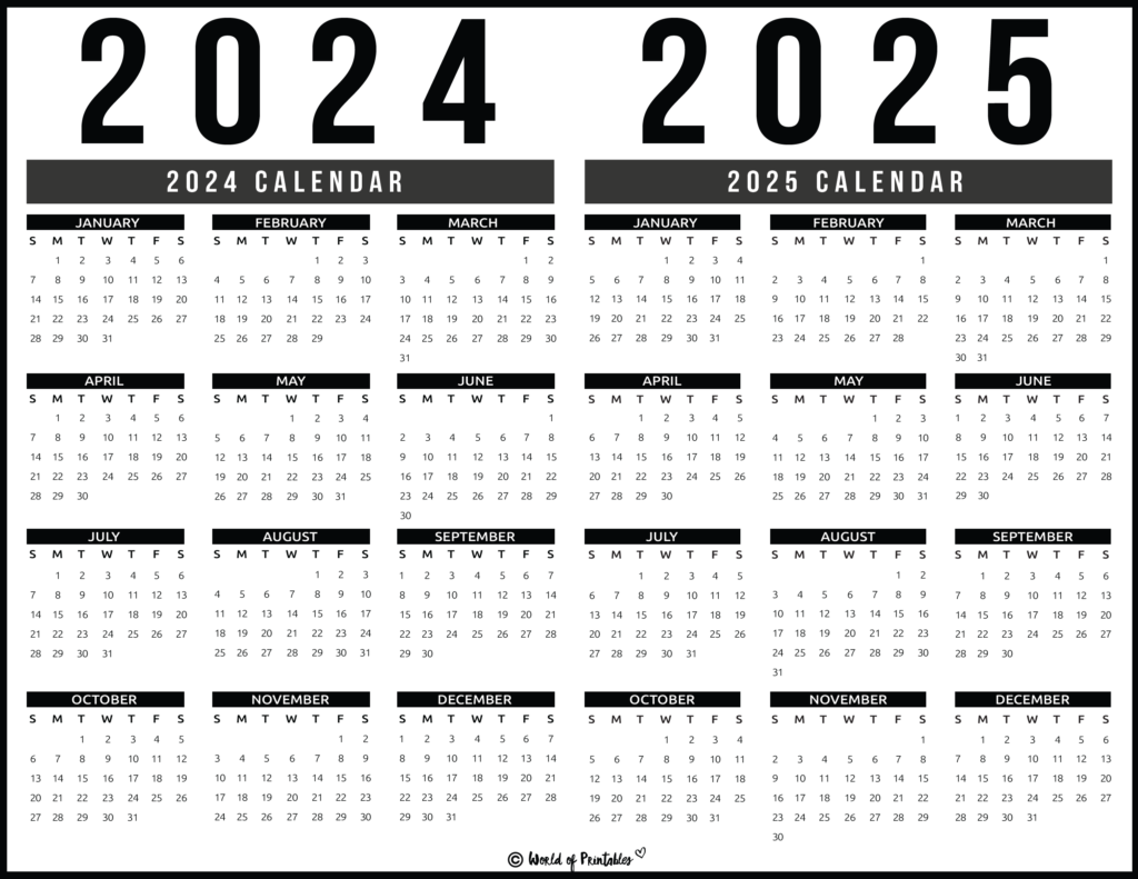 2024 2025 Printable Calendar