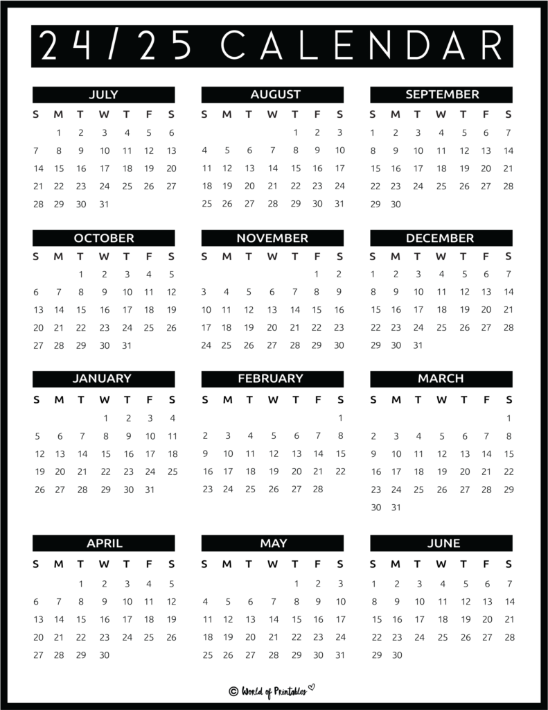 2024 2025 Year Calendar School