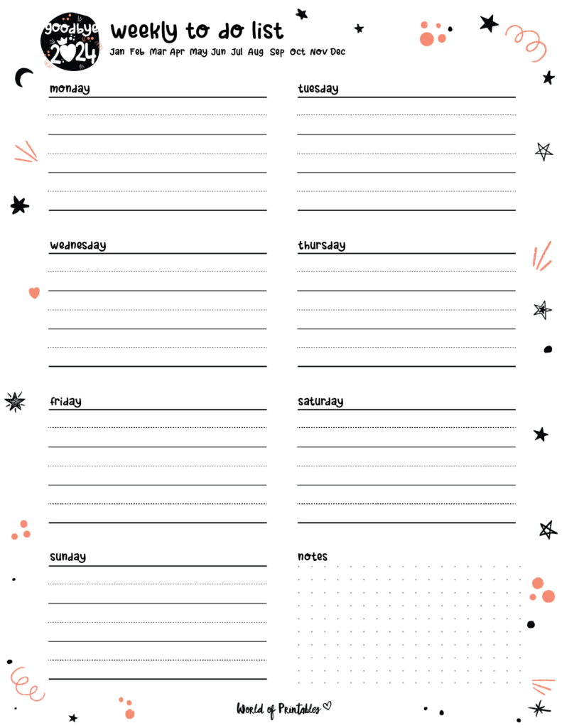 2024 Cute Planner_Weekly To Do List